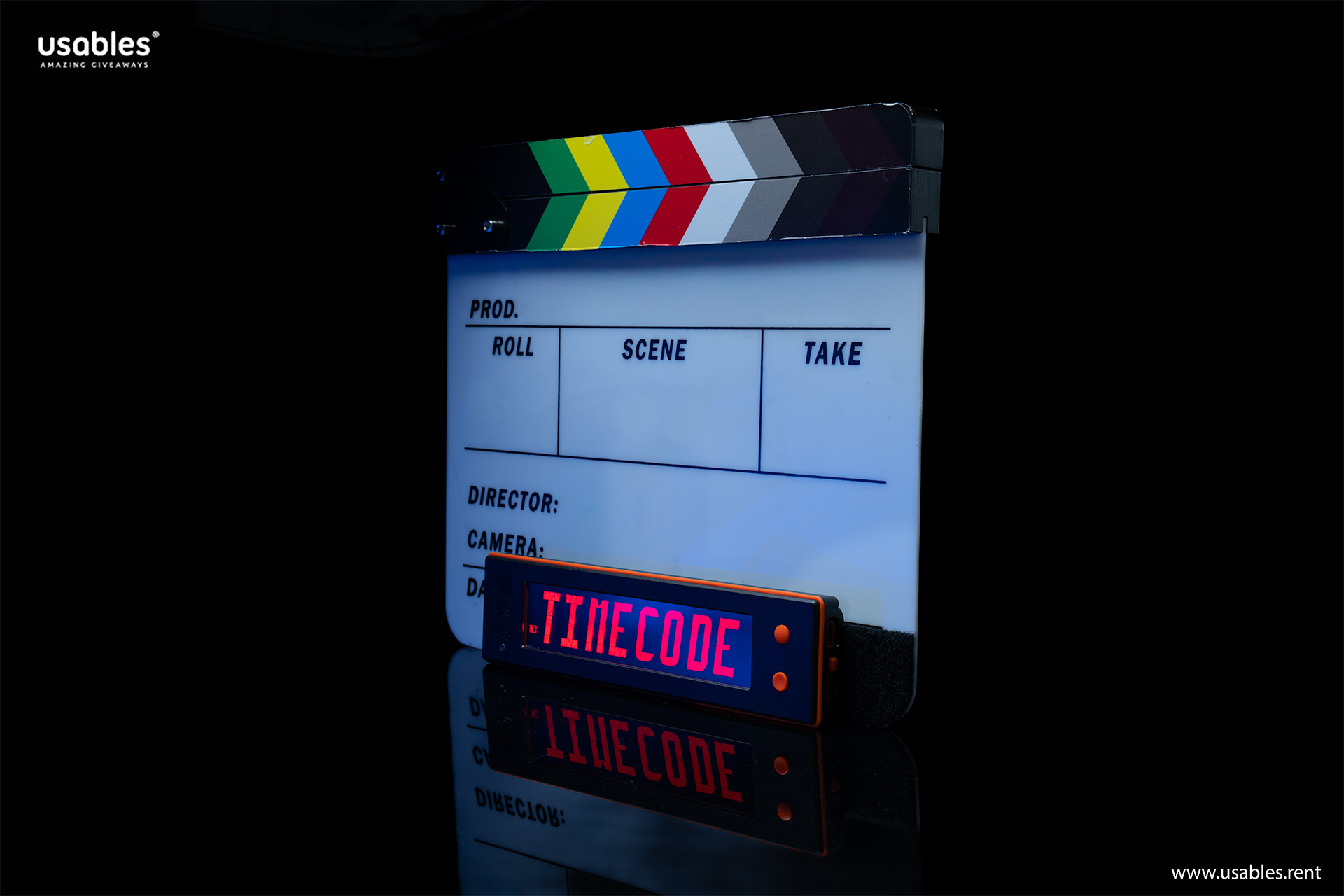 Filmklappe mit Timecode