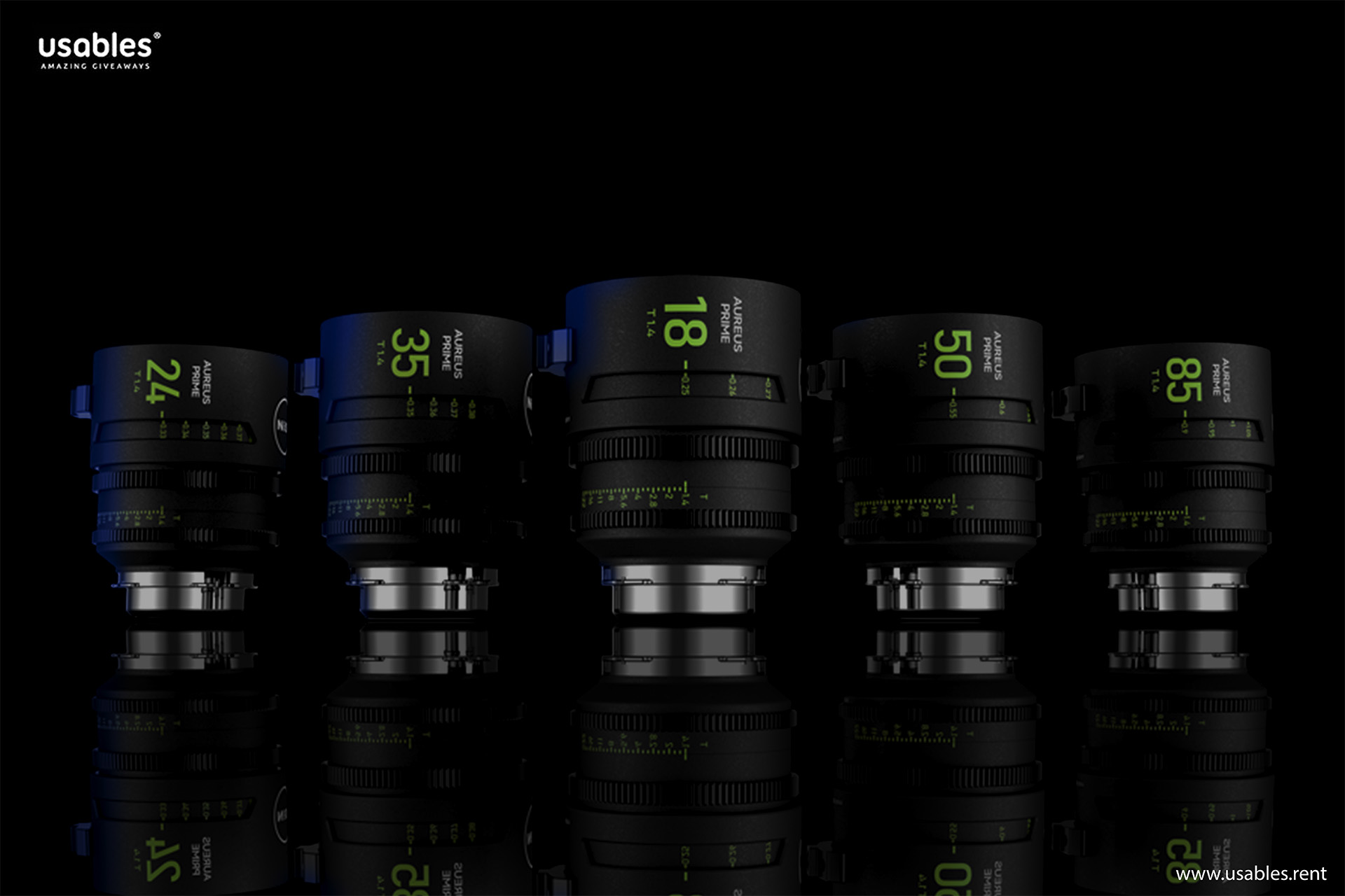 Nisi Aureus Cine Prime SET (18, 24, 35, 50, 85mm) T1.4