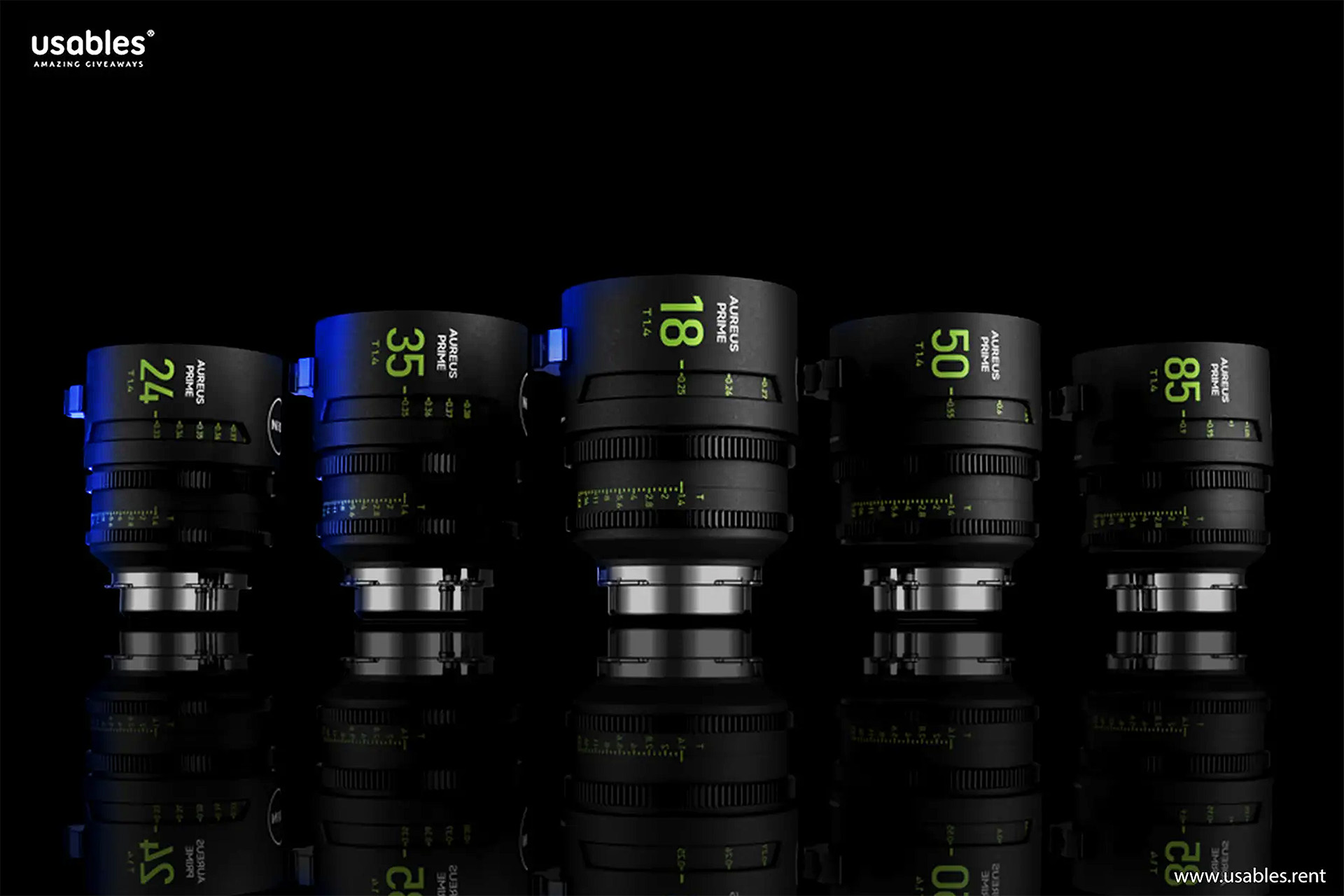 Nisi Aureus Cine Prime SET (18, 24, 35, 50, 85mm) T1.4