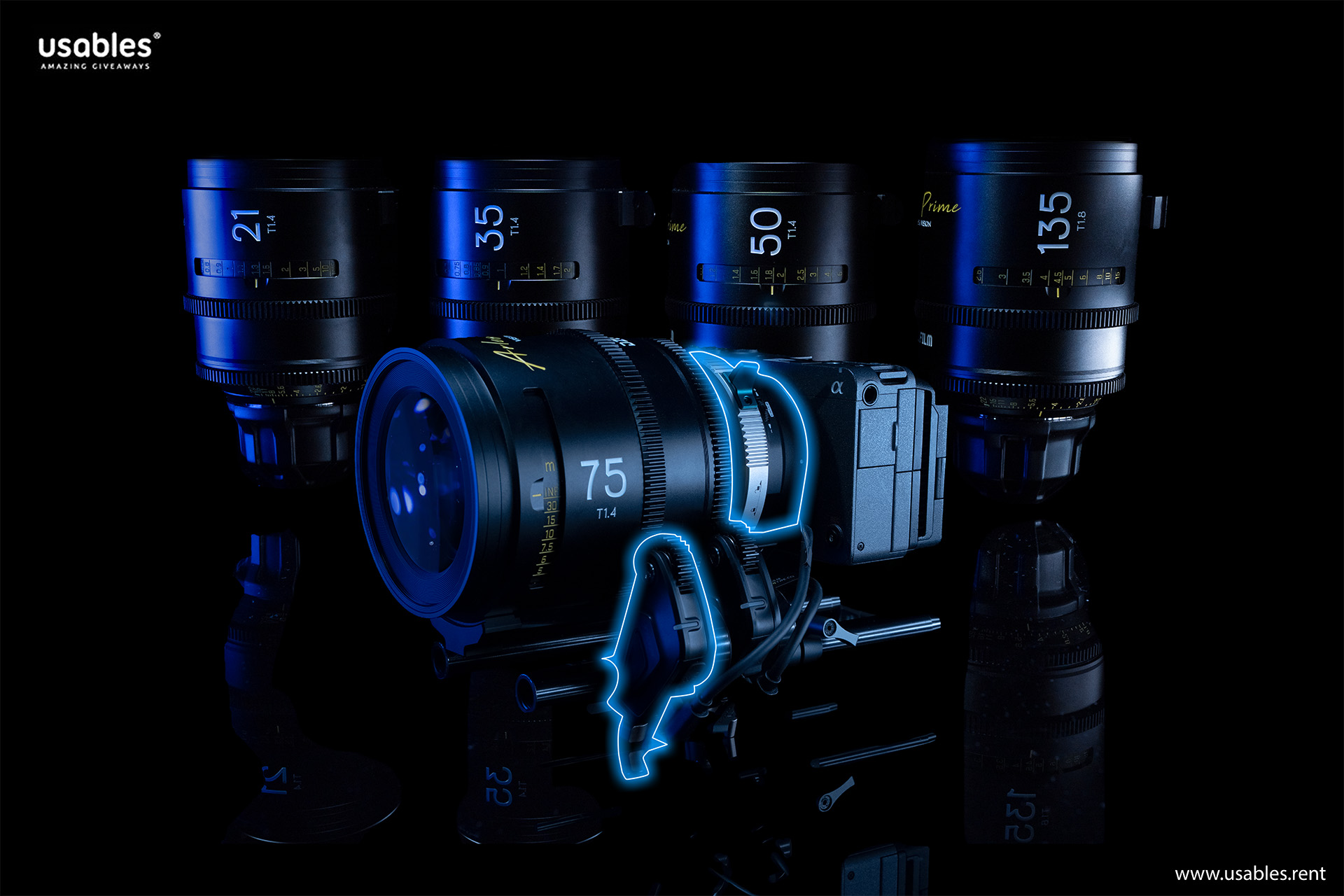 DZO 21/35/50/75/135 mm Arles 5-Lens Kit FF/VV Prime Cine Lens