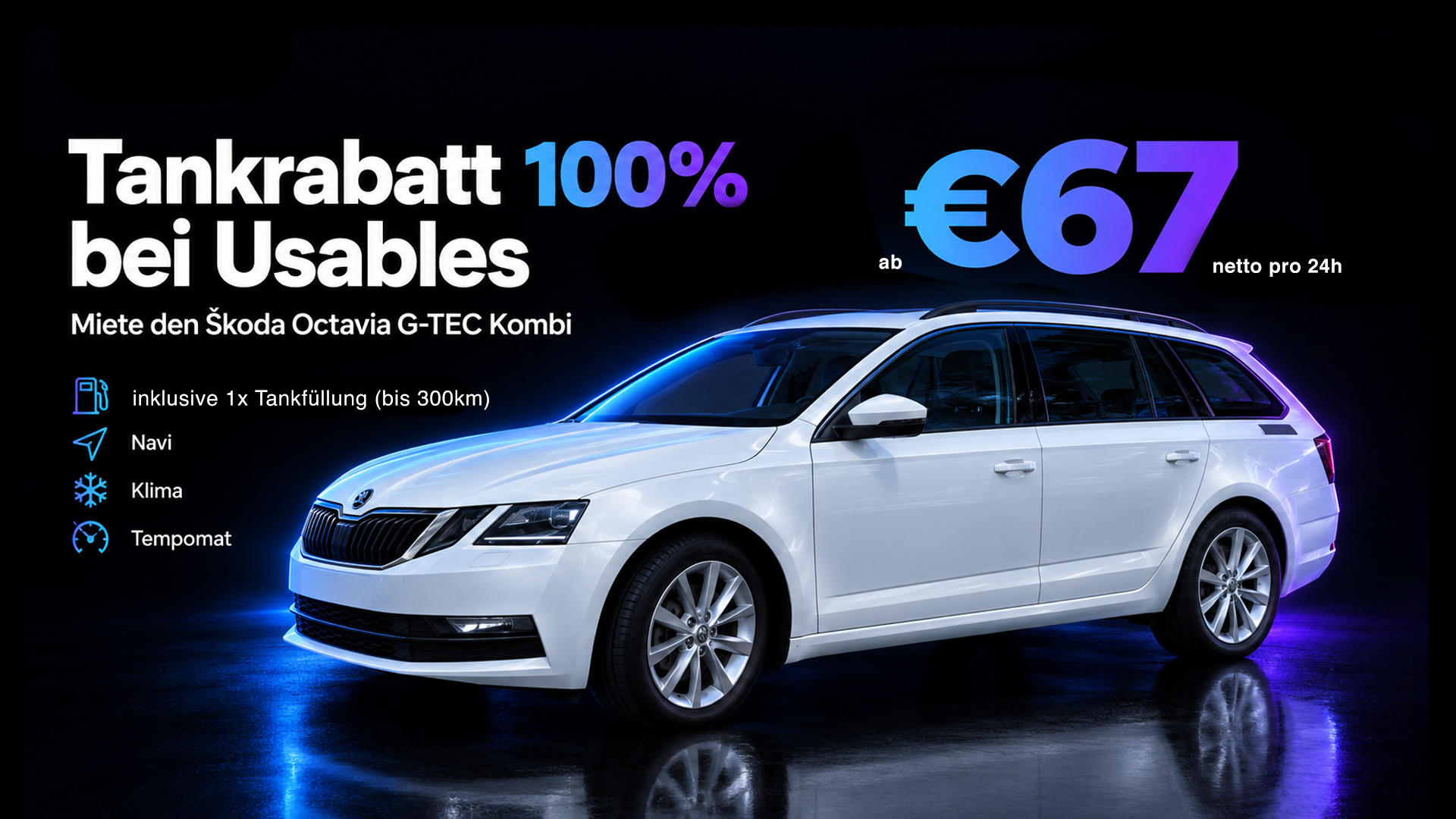 Skoda Octavia G-TEC Kombi – 100% Tankrabatt bei Usables